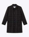 Les Deux MEN McKay Check Wool Coat Coat 844305-Coffee Brown/Dark Grey