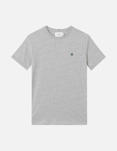 Les Deux MEN Nørregaard T-Shirt Online T-Shirt 310546-Light Grey Melange/Pine Green