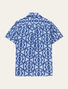 Les Deux MEN Ornament AOP Tencel SS Shirt Shirt 466480-Summer Sky/Surf Blue
