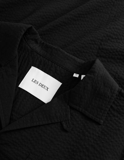 Les Deux MEN Osmund Seersucker SS Shirt Shirt 100100-Black