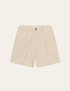 Les Deux MEN Peter Pleated Twill Shorts Shorts 847847-Light Desert Sand Melange