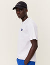 Les Deux MEN Piece Pique T-Shirt T-Shirt 201054-White/Pacific Ocean-White