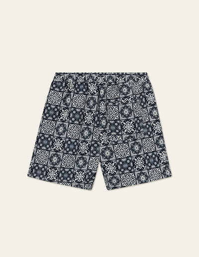 Les Deux MEN Stan AOP Swim Shorts 2.0 Swimshorts 218460-Light Ivory/Dark Navy