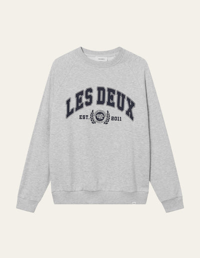 Les Deux MEN University Sweatshirt Sweatshirt 230460-Snow Melange/Dark Navy