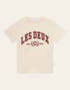 Les Deux Kids University T-Shirt Kids T-Shirt 218634-Light Ivory/Burnt Red