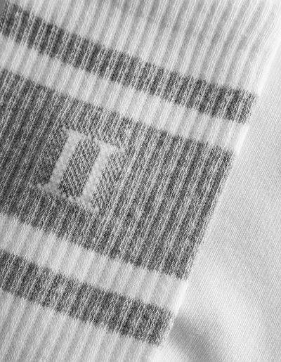 Les Deux MEN William Stripe 2-Pack Socks Underwear and socks 201310-White/Light Grey Melange