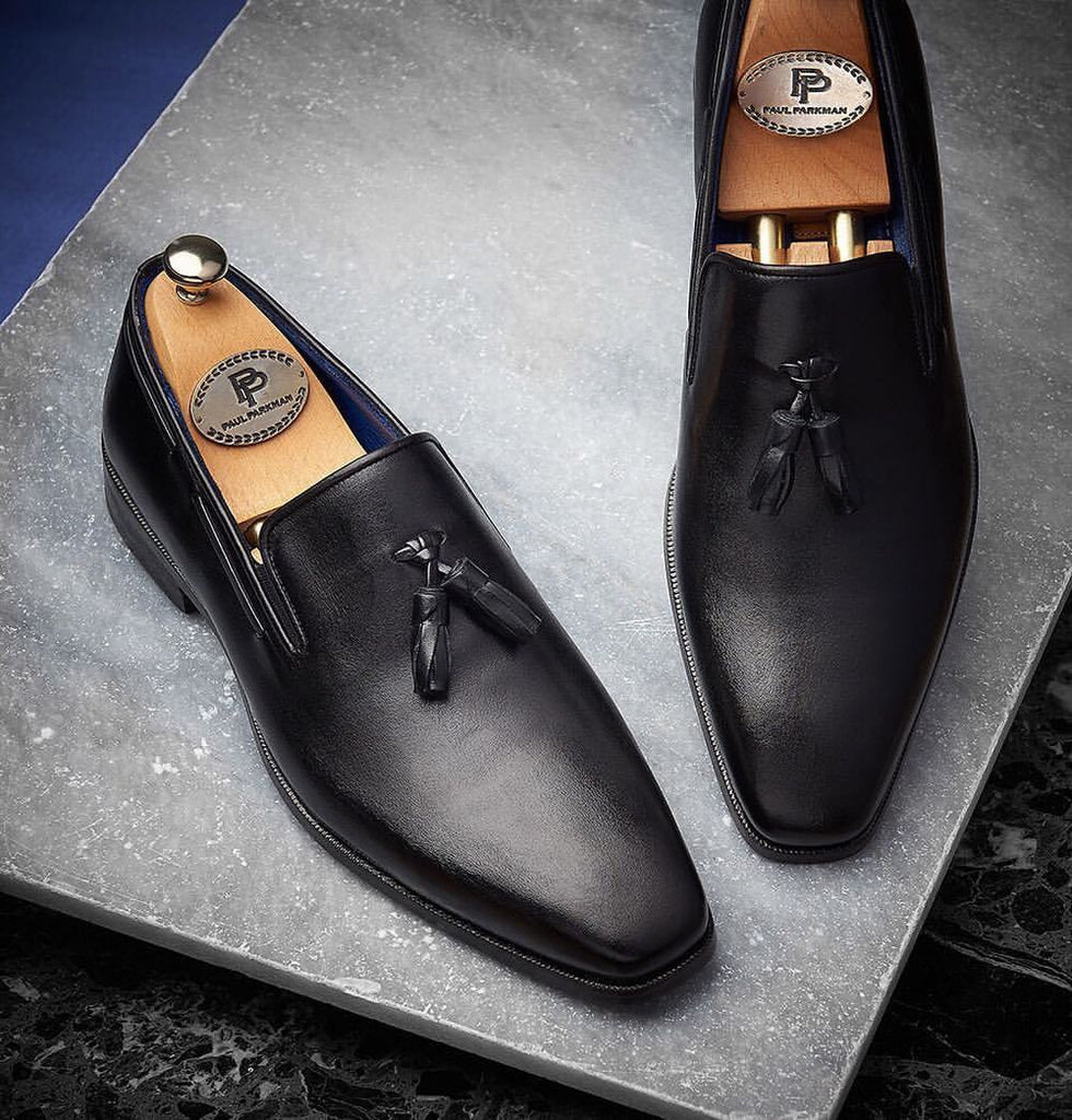 Paul Parkman Men's Tassel Loafer - Black Leather – Styles By Kutty