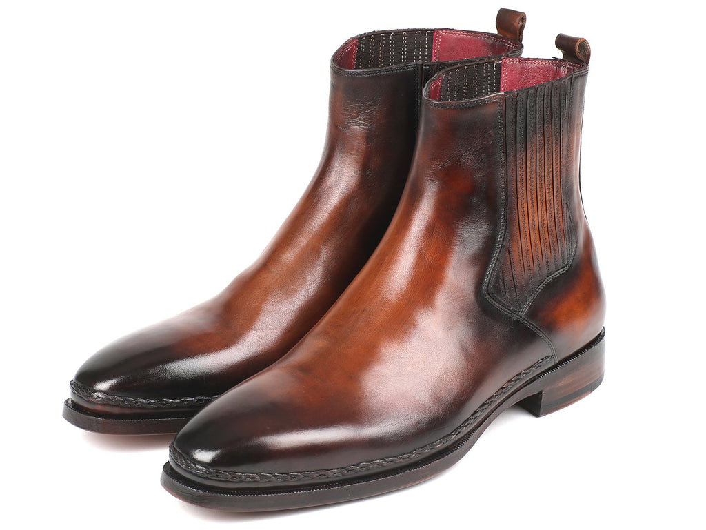 burnished leather boots