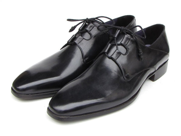 Paul Parkman Men's Ghillie Lacing Plain Toe Black Shoes – Styles By Kutty