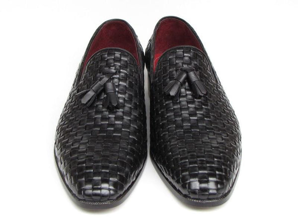 Paul Parkman Men's Woven Leather Tassel Loafer - Black – Styles By Kutty