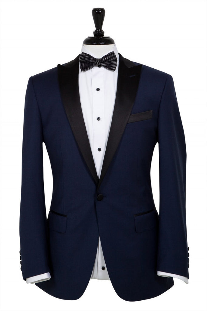 Navy Blue Tuxedo - Super 130s 100% Wool – Styles By Kutty