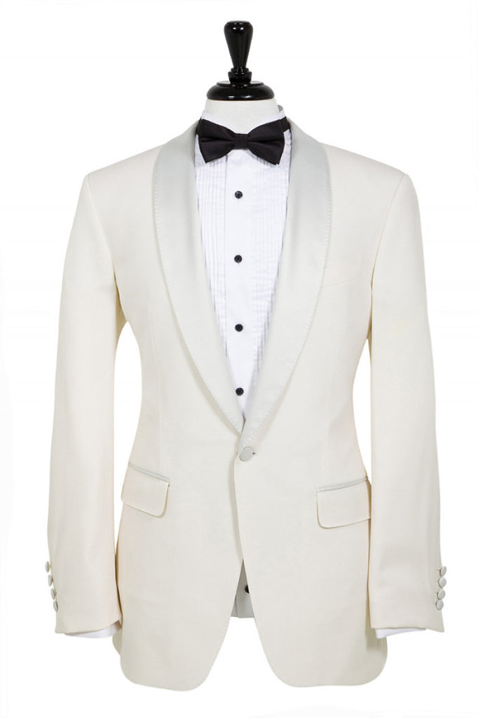 Ivory Dinner Jacket - Super 100s, 100% Wool – Styles By Kutty