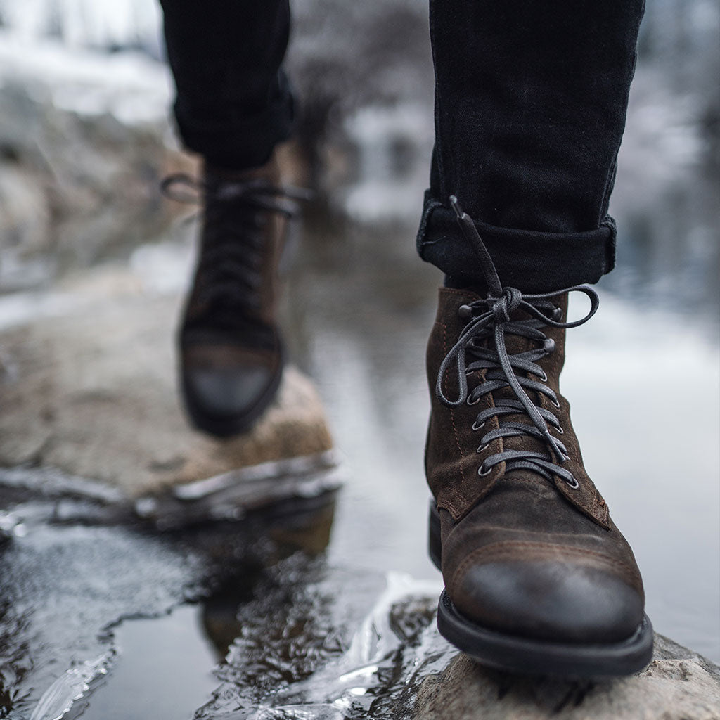 Men's Captain Lace-Up Boot in Black Matte - Thursday Boot Company