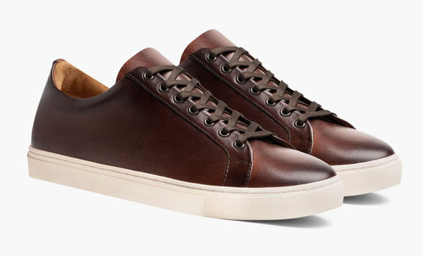 Women's Premier Low Top In Rich Brown 'Coffee' Leather - Thursday
