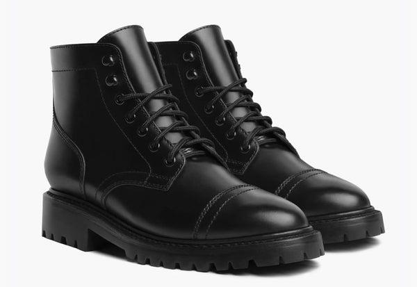 Women's Captain Lace-Up Boot In Black - Thursday Boot Company