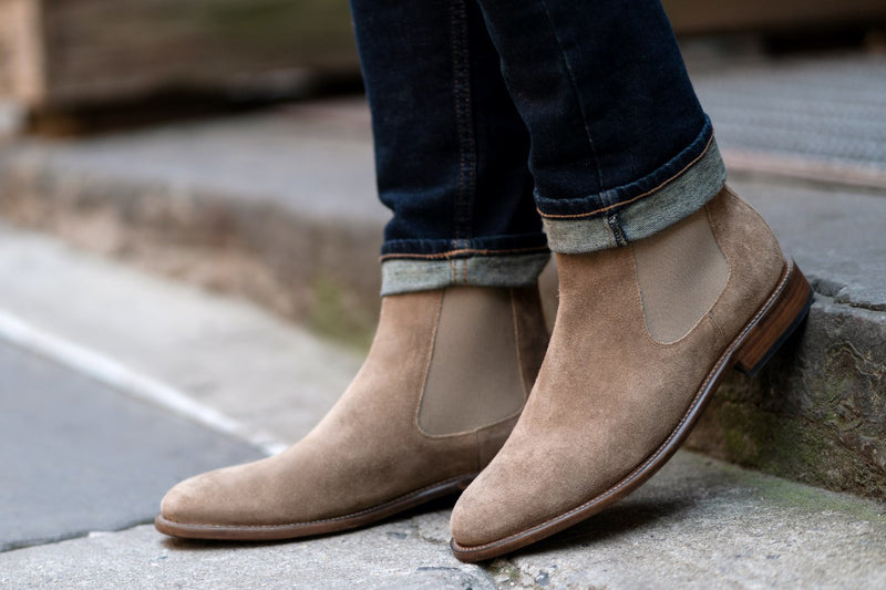 Men's 'Sandstone' Tan Suede Cavalier Chelsea Boot - Thursday Boots