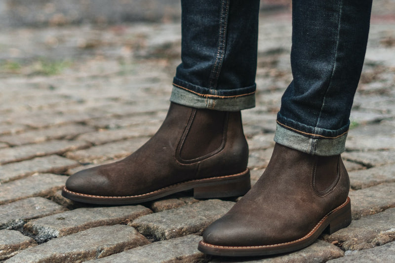 Men's Duke Chelsea Boot In Chocolate Brown Suede - Thursday Boots