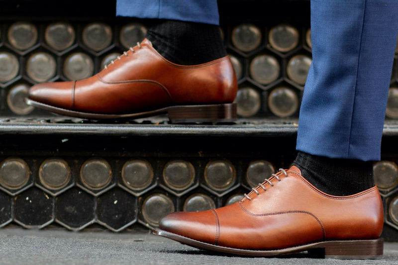Men's Mahogany Executive Cap Toe Dress Shoe - Thursday