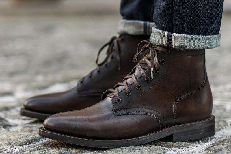 Men's President Lace-Up Boot In Black Coffee - Thursday Boot Company