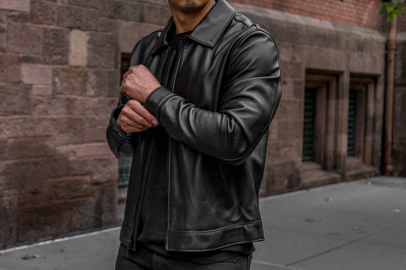 verkwistend ironie In zicht Men's Keanu Leather Jacket In Black - Thursday Boot Company