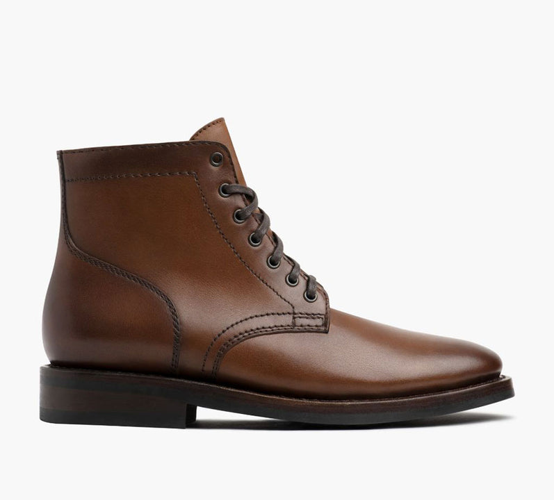Men's President Lace-Up Boot in Brandy Leather - Thursday Boot Company