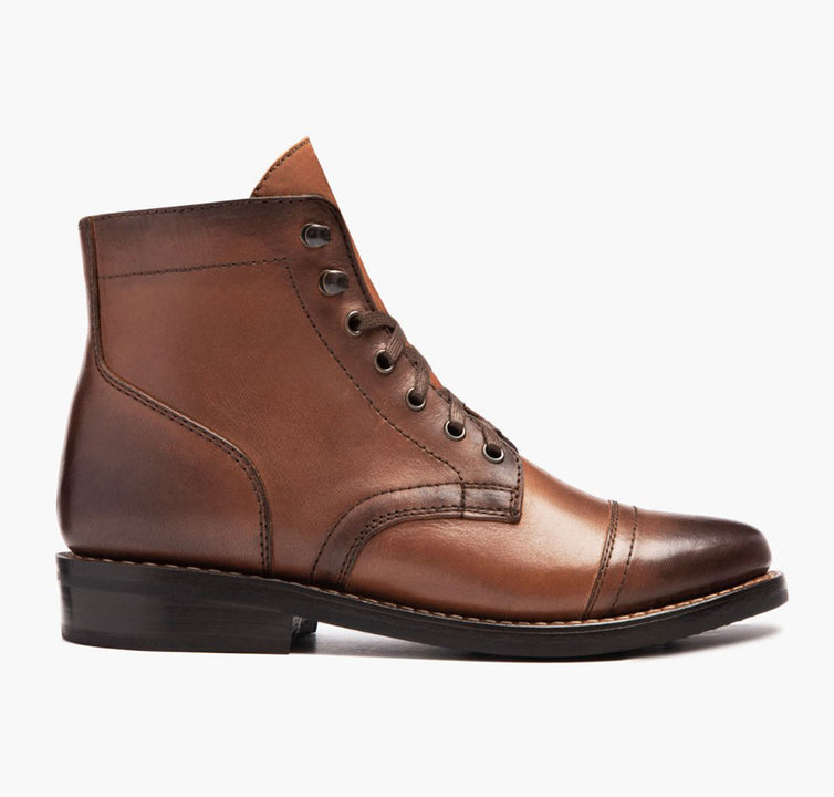 Women's Captain Lace-Up Boot In Brandy Leather - Thursday Boot Company