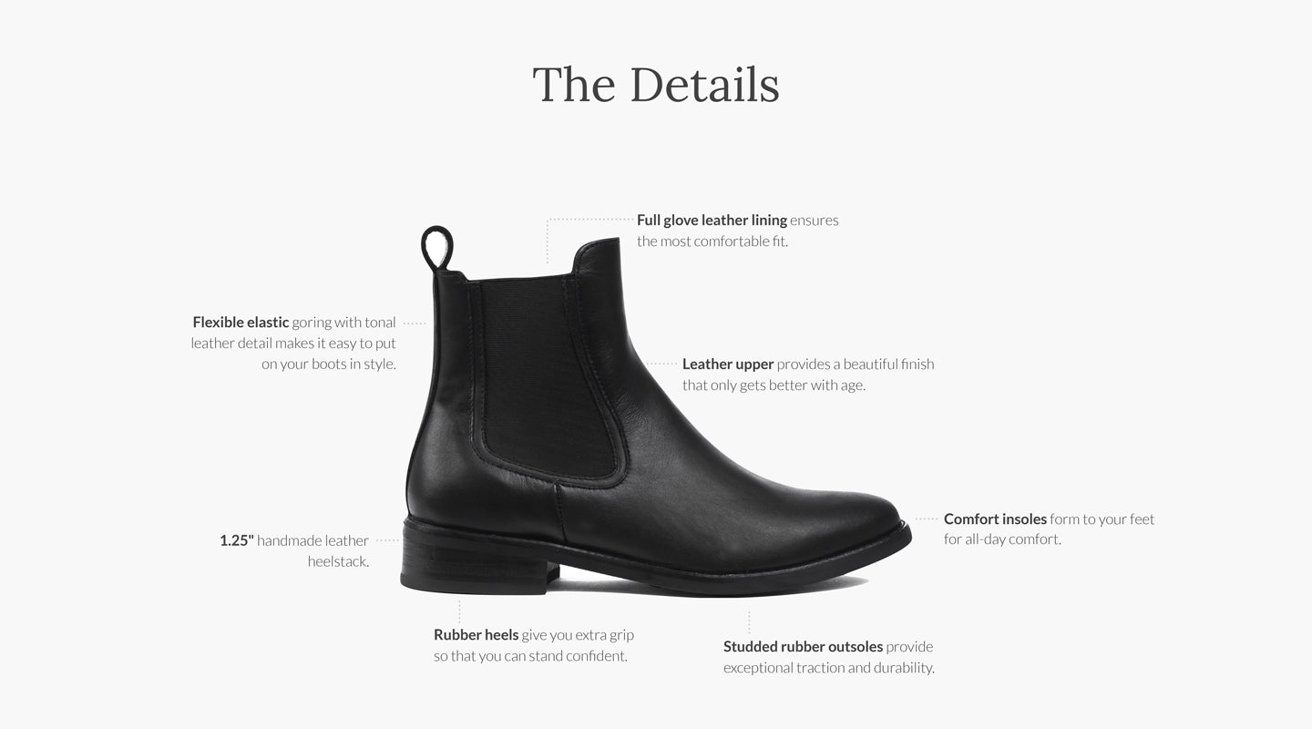 Women's Black Duchess Chelsea Boot | Thursday Boot Company