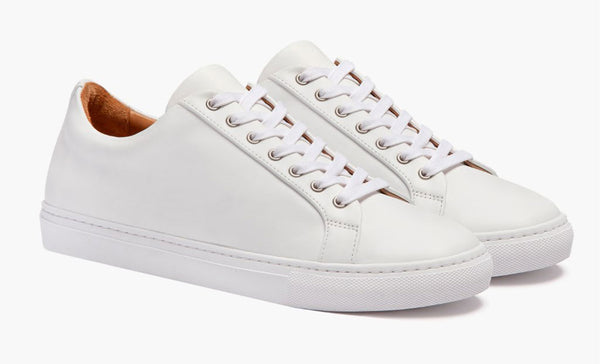 Men's White Leather Premier Low Top - Thursday Boot Company