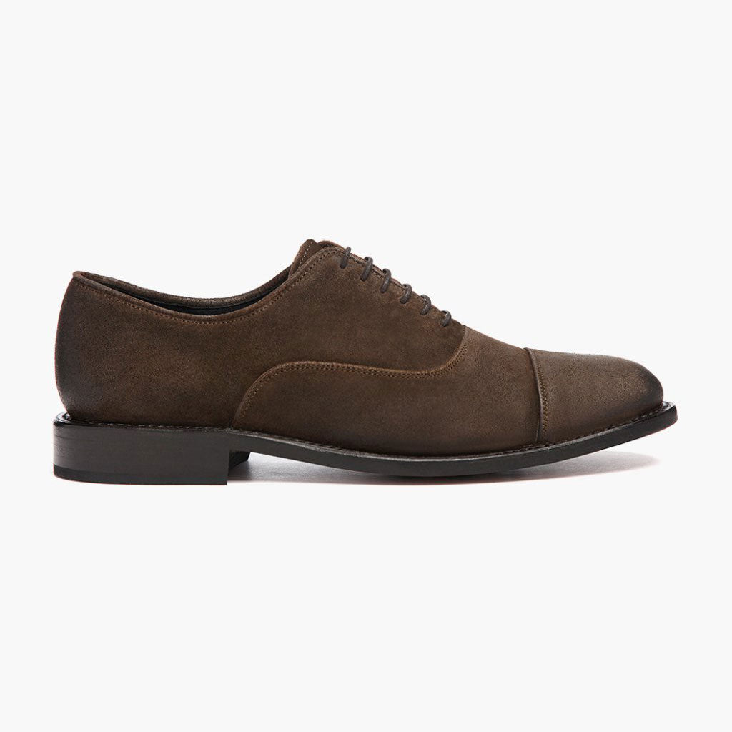 Men's Dark Olive Suede Executive Dress Shoe - Thursday