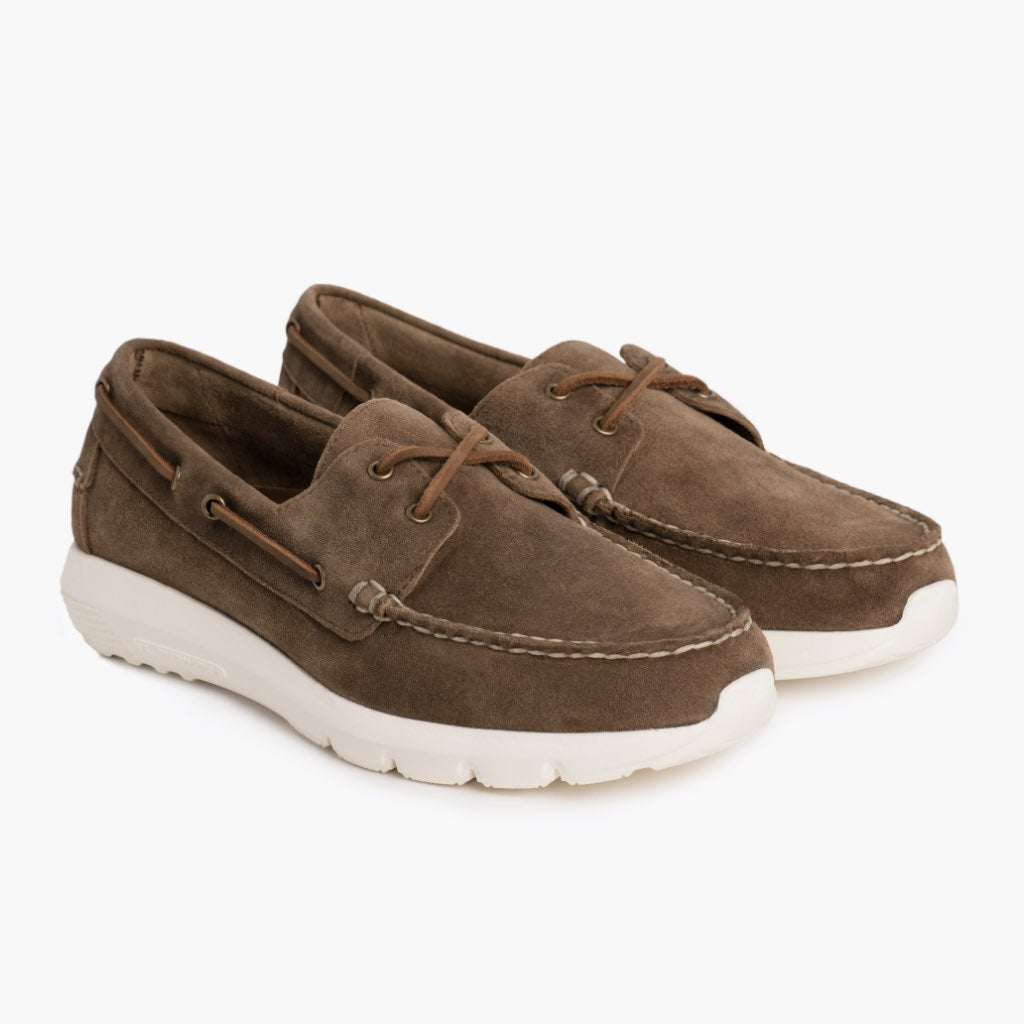 Men's Handsewn Runner Boat Shoe In Hickory Tan Leather - Thursday