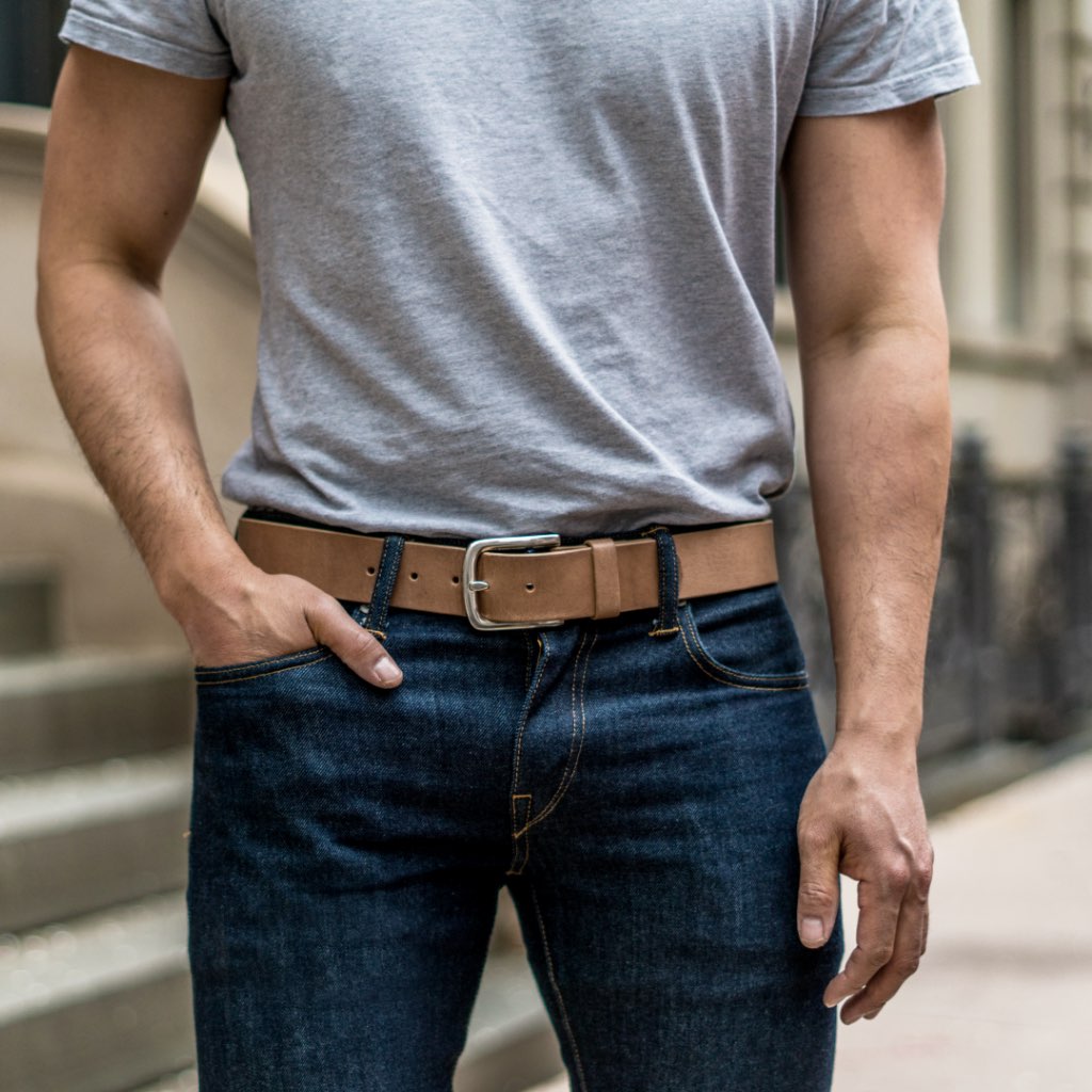 Men's Heritage Leather Belt | Natural Vachetta