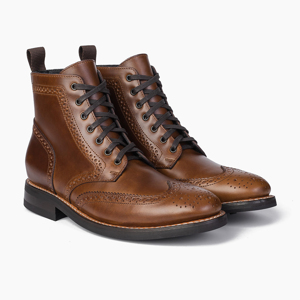 Men's Brown Wingtip Lace-Up Boot - Thursday Boot Company