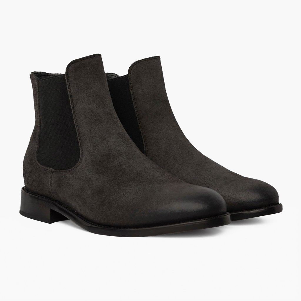 suede grey chelsea boots