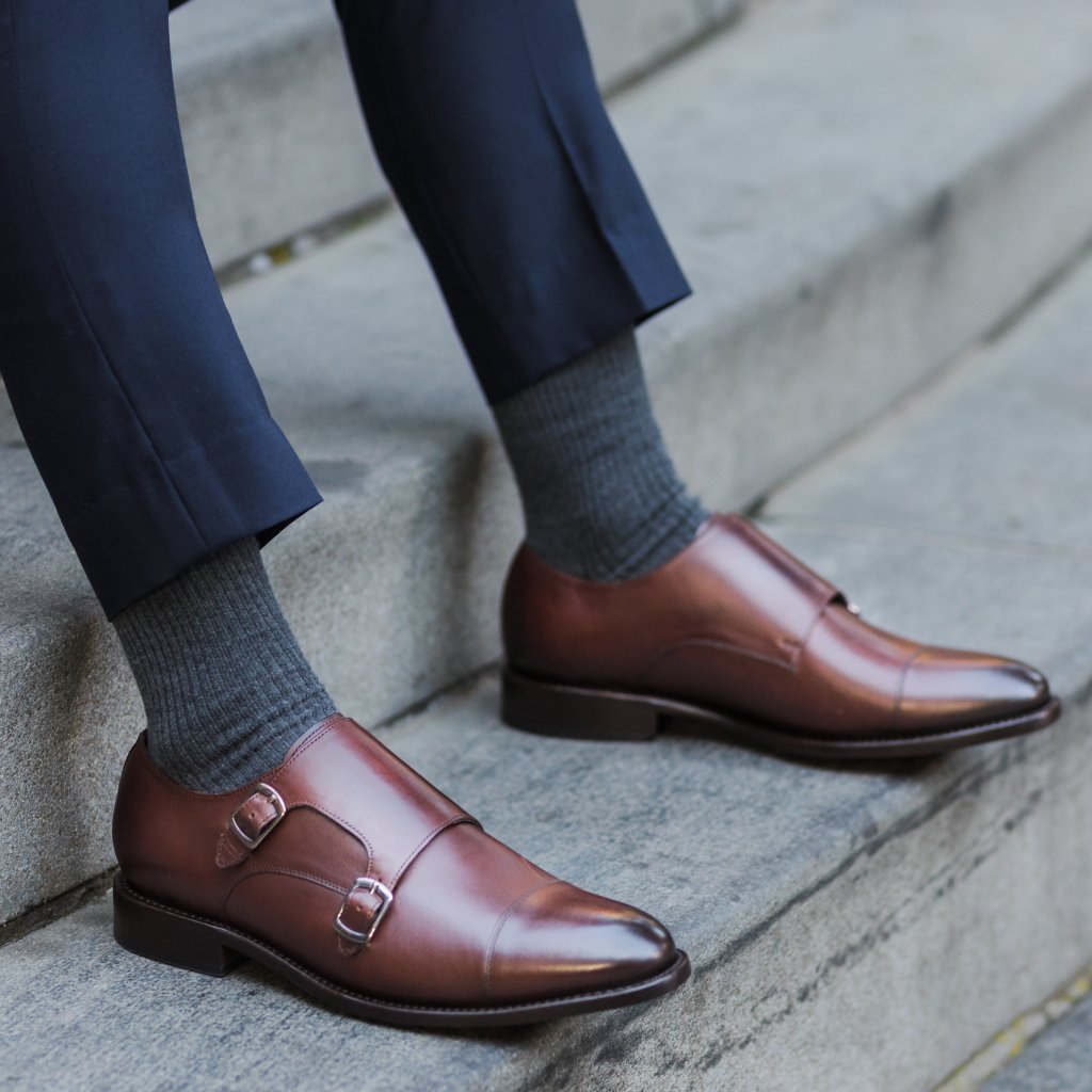 Men's Chocolate Saint Double Monk Shoe 