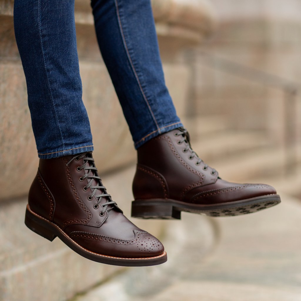 Men's Brown Wingtip Lace-Up Boot - Thursday Boot Company