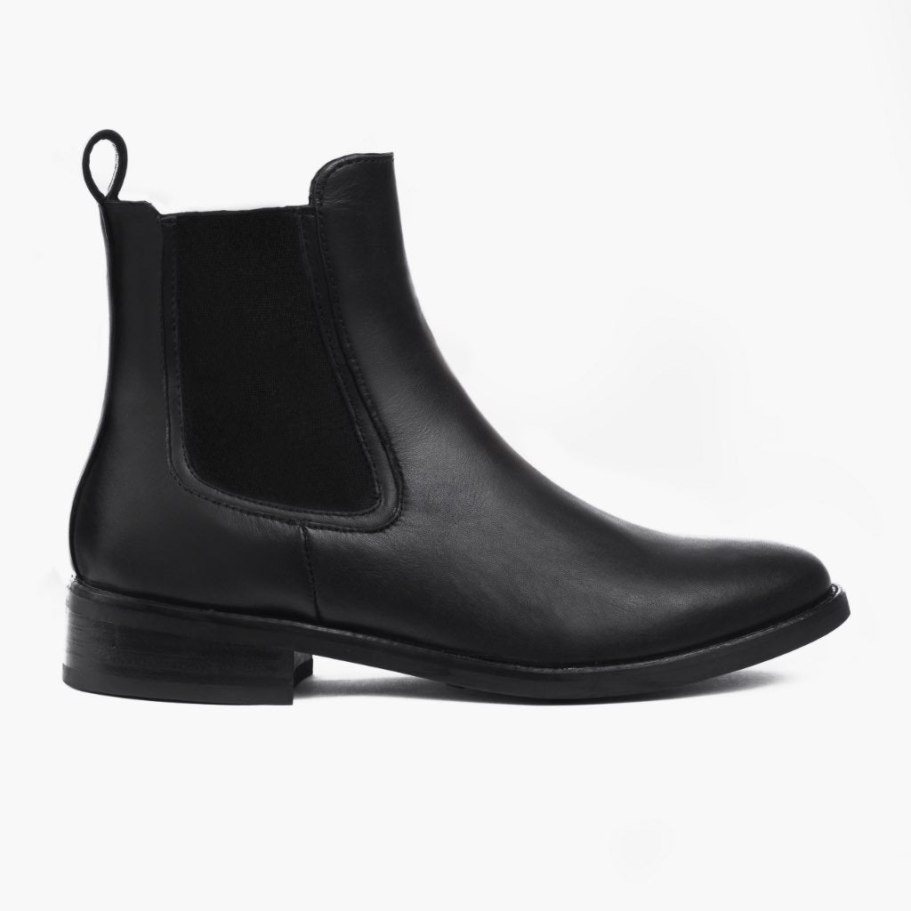 Women's Chelsea Boot In Black Leather Thursday Boot Company