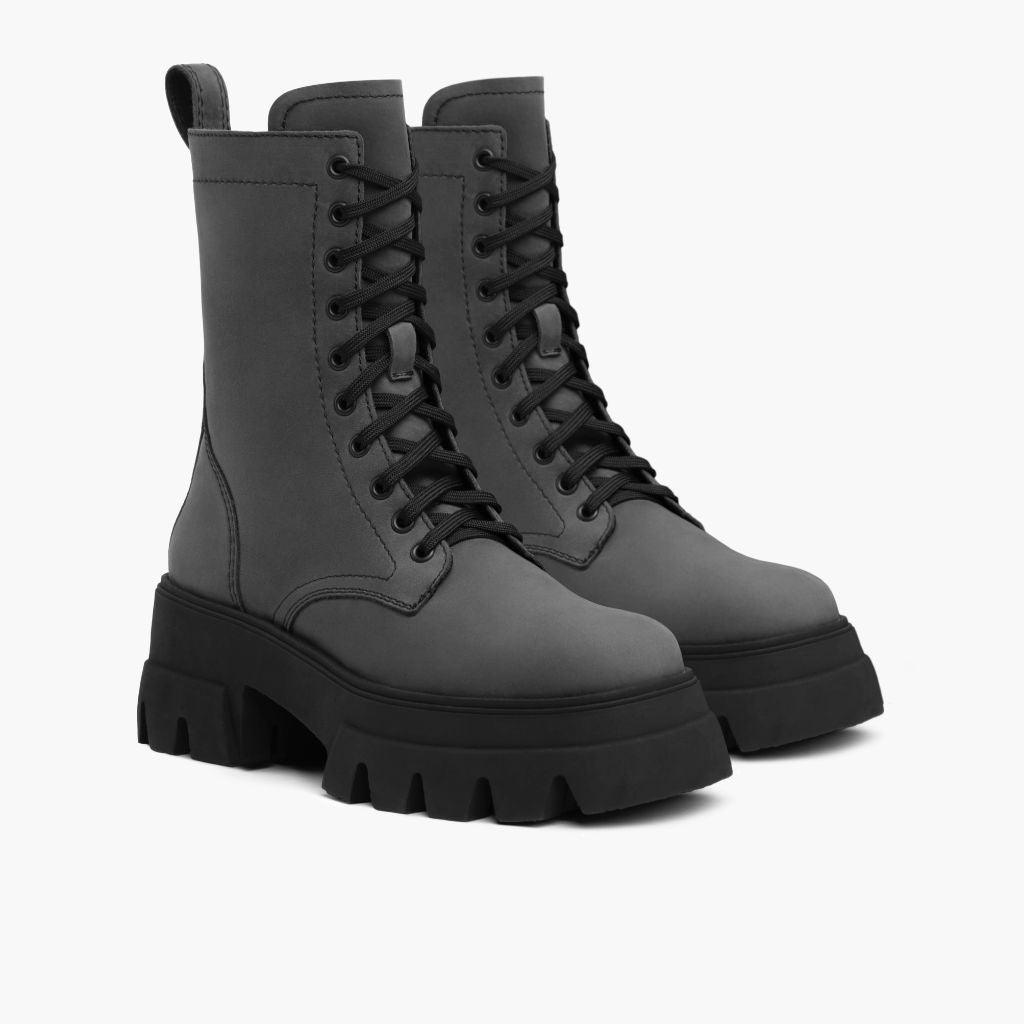 sorg Som svar på pedal Women's Dynasty Combat Boot in Grey Matte - Thursday Boot Company