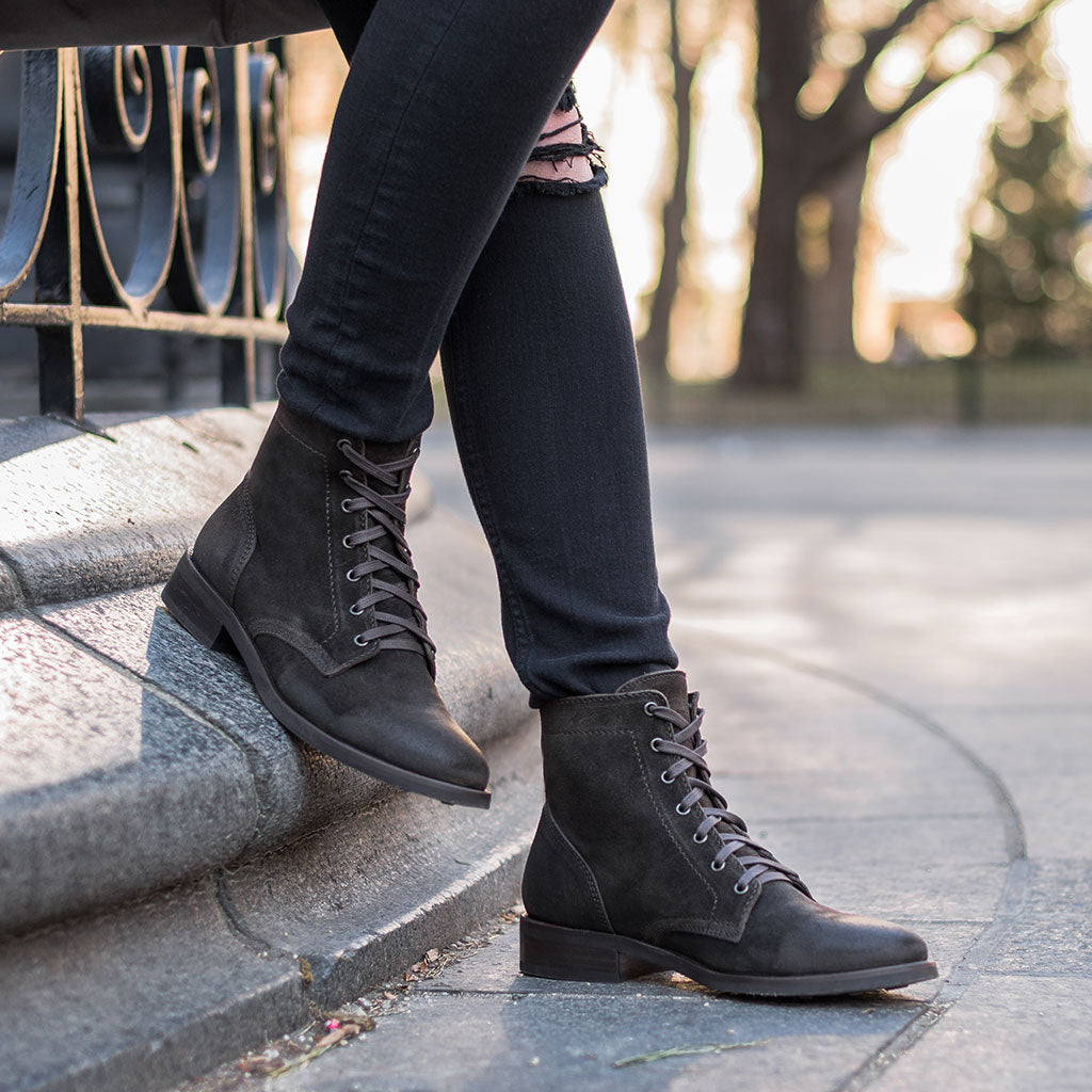 dark olive suede boots