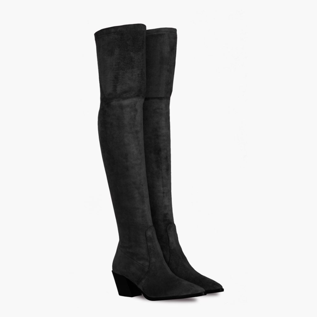 black high top boots ladies