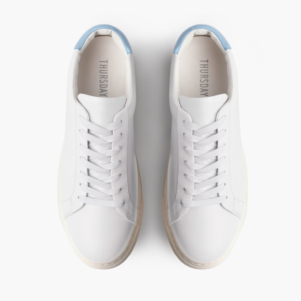 Legacy Low Top Sneaker White x Baby Blue -