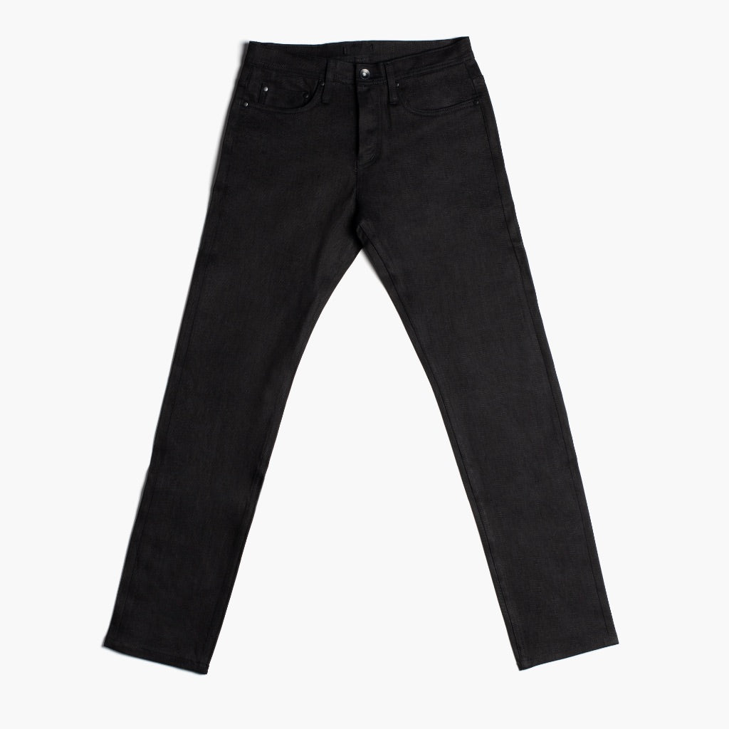 Men's Stretch Selvedge Jeans in Black - Thursday