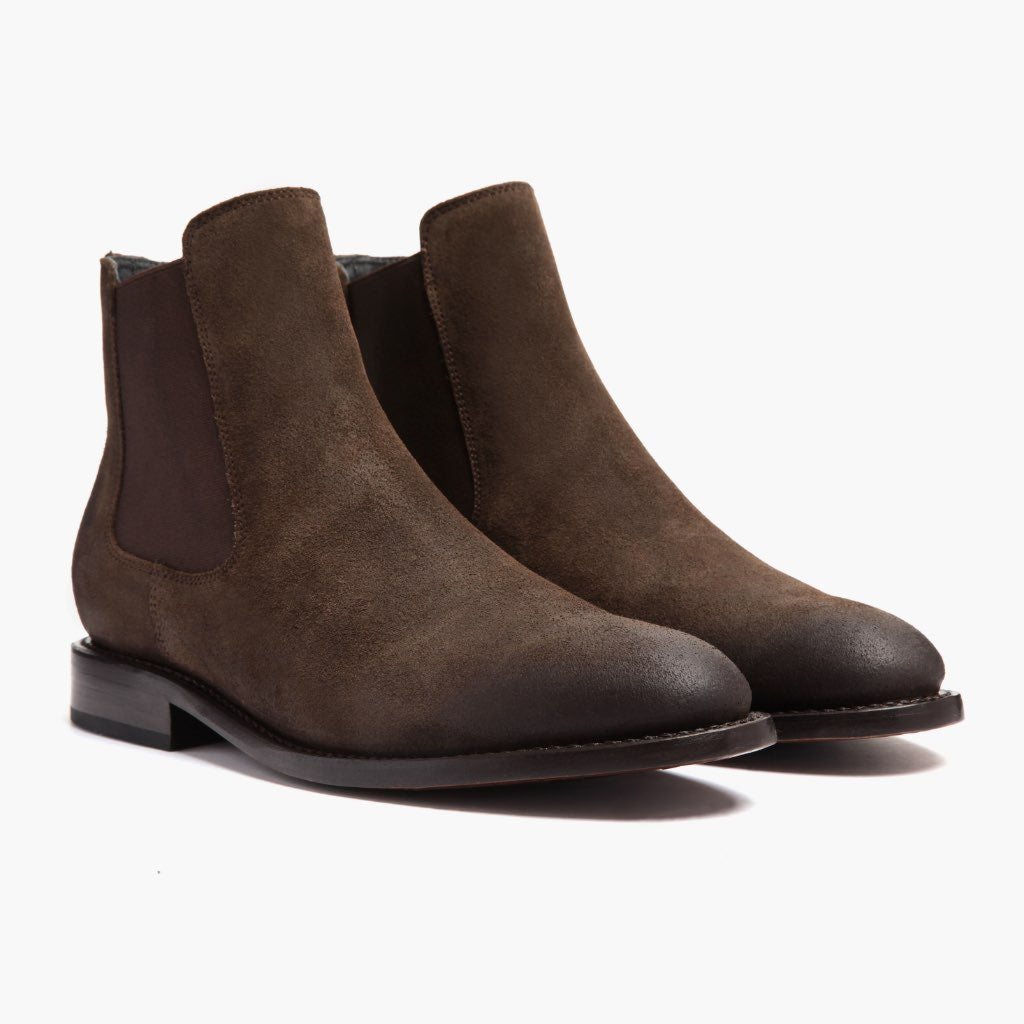 suede slip on boots