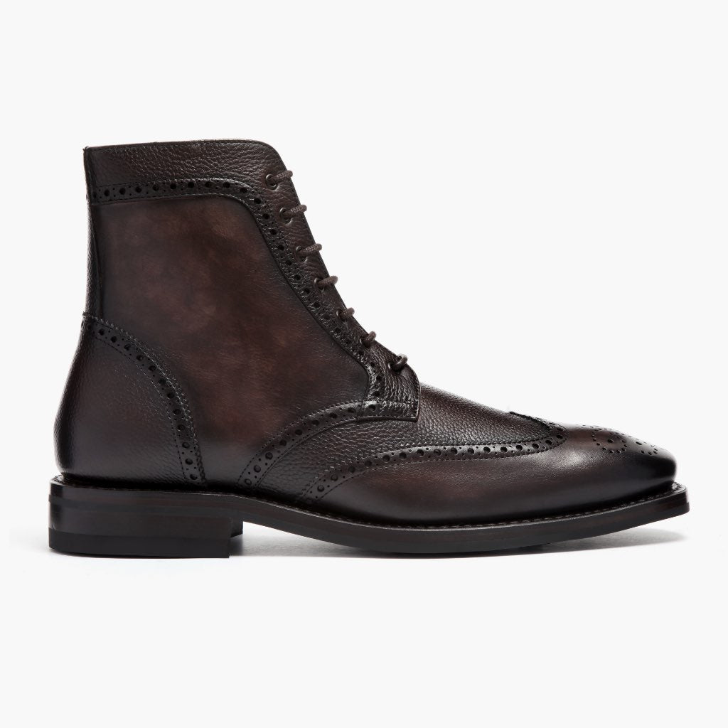 oak and rush wingtip boots