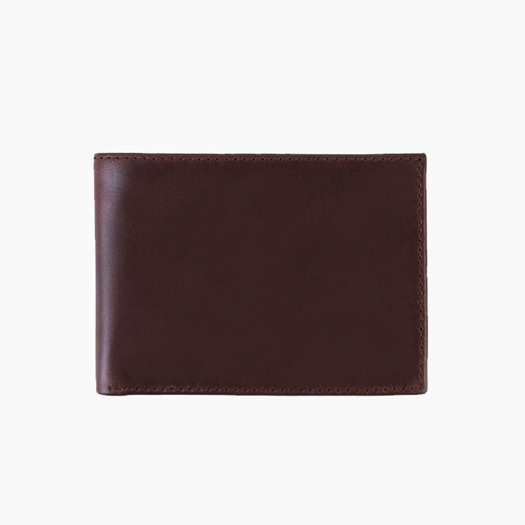verdacht Voordracht melodie Minimalist Bifold Wallet in Brown Leather - Thursday Boot Company
