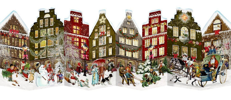 Free Standing Victorian Street Advent Calendar - Shelburne Country Store
