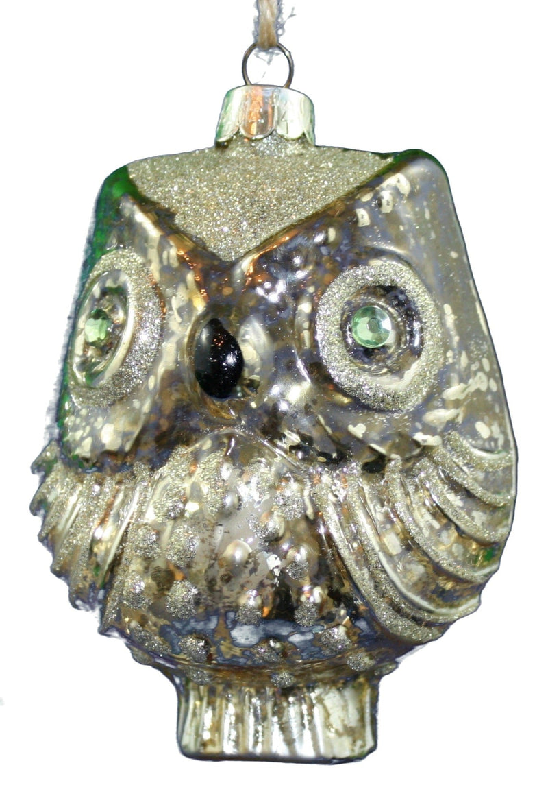 4 Inch Owl Ornament - Silver - Shelburne Country Store