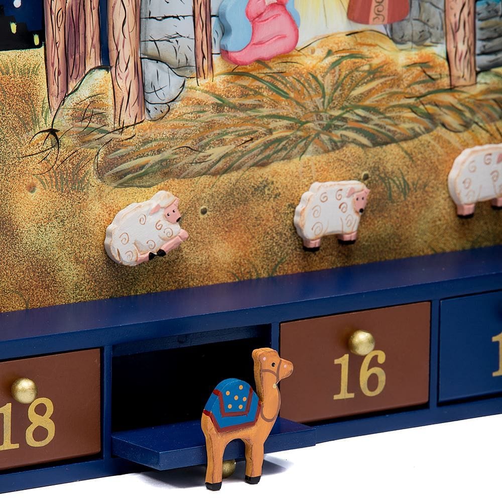 Magnetic Nativity Advent Calendar with Gifts Shelburne Country Store