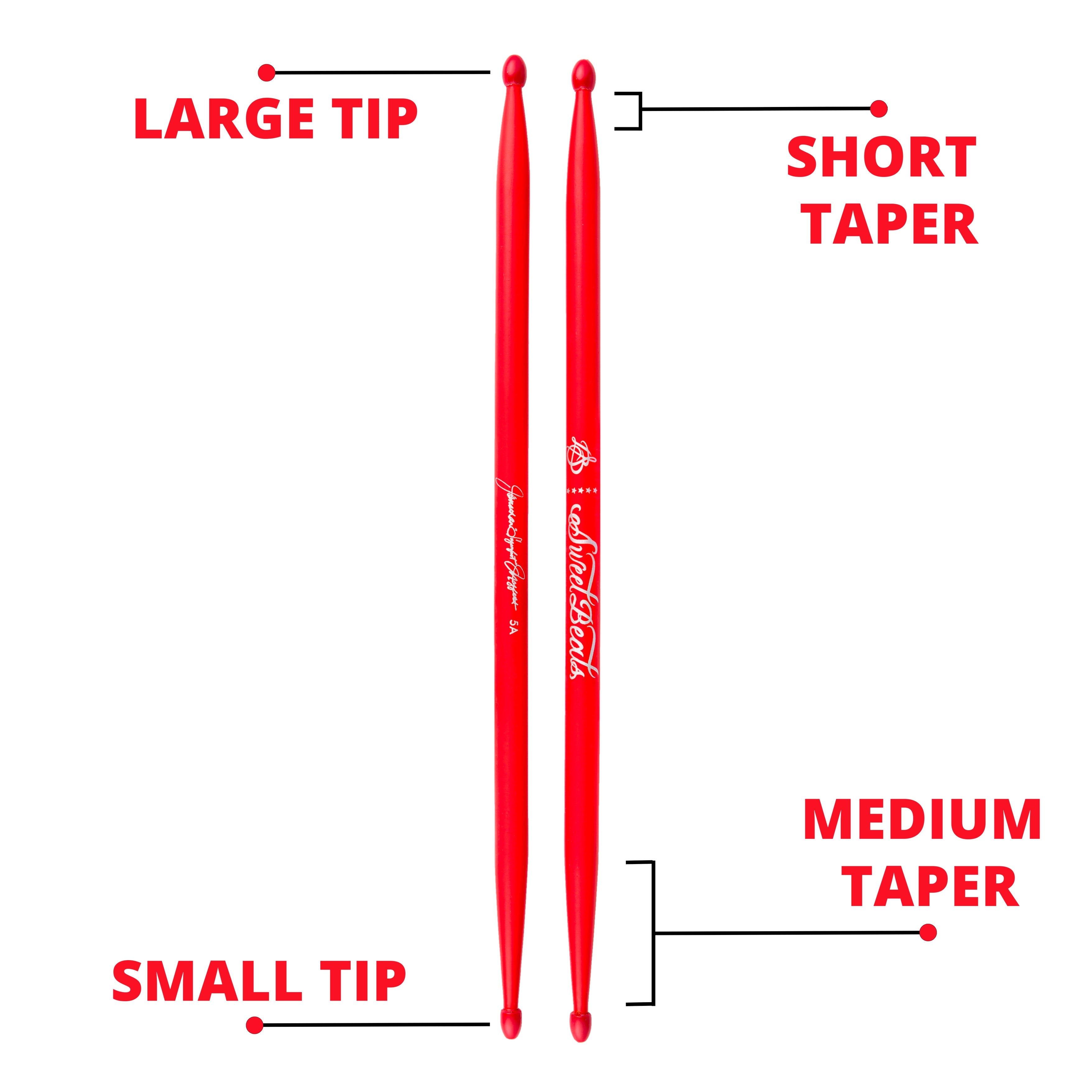 SweetBeats Drum Sticks - Cherry Matte