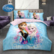 Disney Frozen print bed sheet set twin single size Alsa Anna princess duvet cover girls kids bedroom decor bedlinen pillowcase