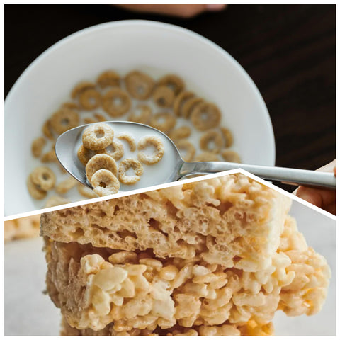 cereal with milk in bowl rice krispies